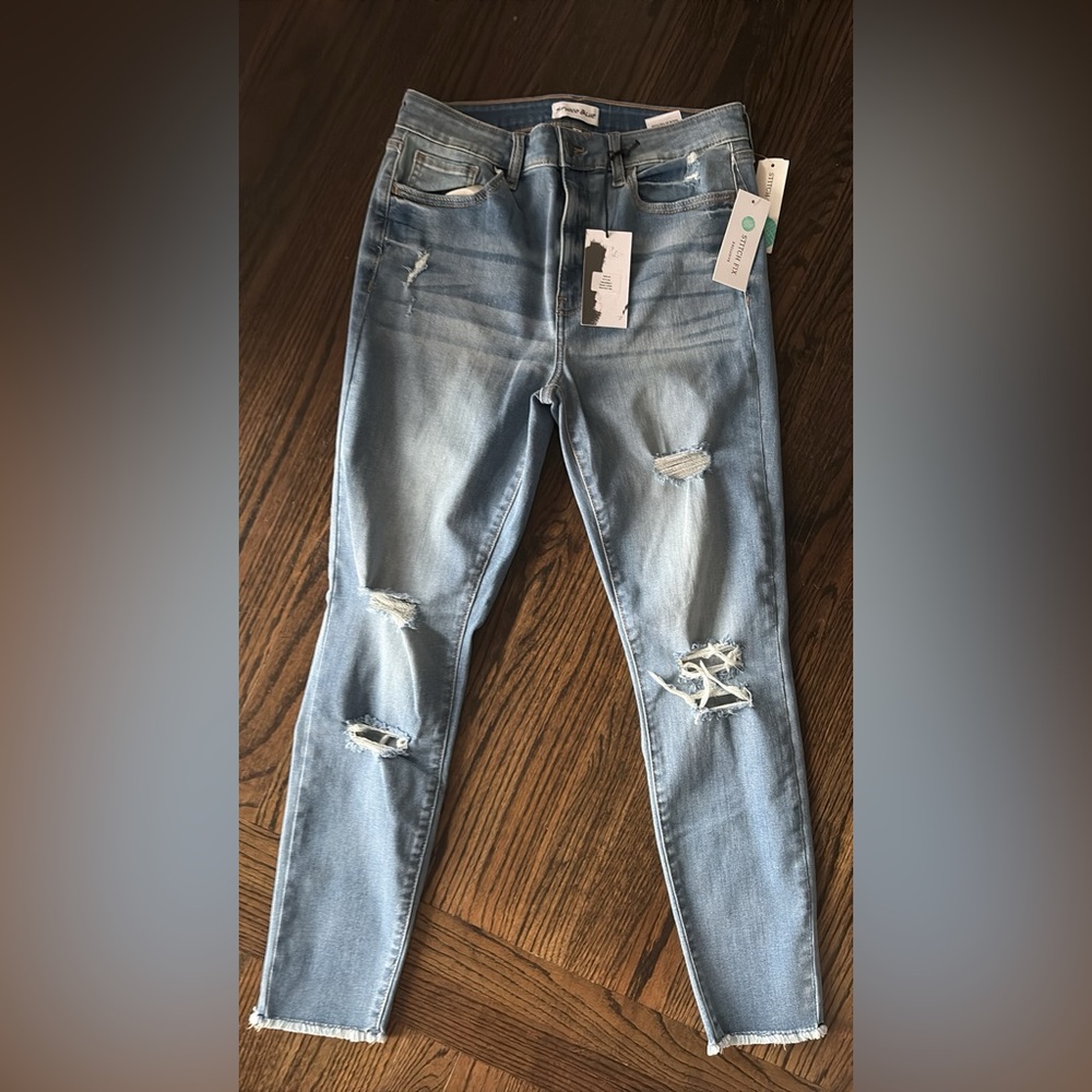 New Studio Blue Distressed Light Blue Women's Jeans 30